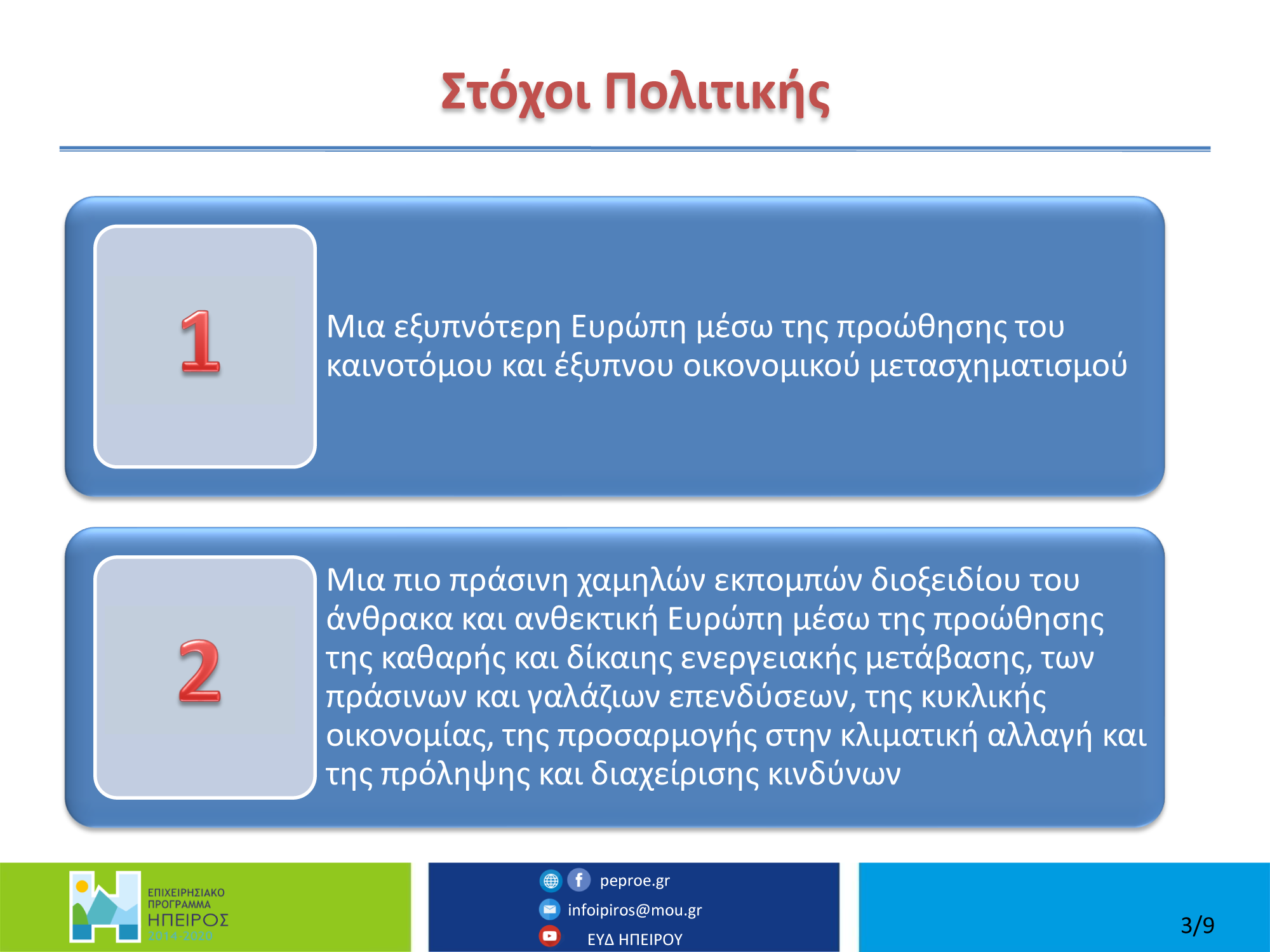 ΕΠ Ηπείρου 2021 - 2027